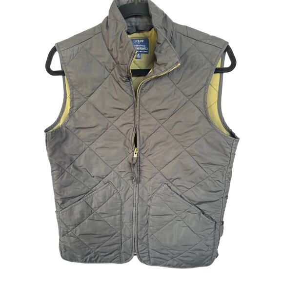 J.Crew Walker Quilted Black Zip Up Hunting Vest Hiking Old Money Outdoors XS - Picture 3 of 9